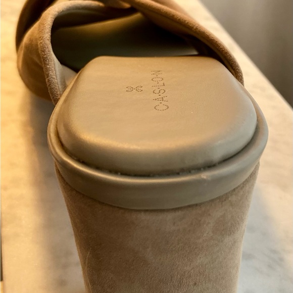 Taupe suede mule with two inch heel - Picture 4 of 11